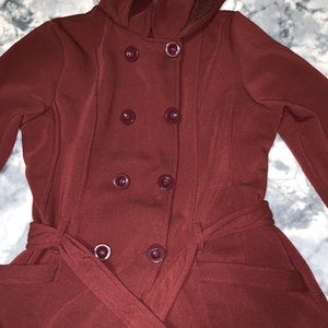 Hooded trench coat